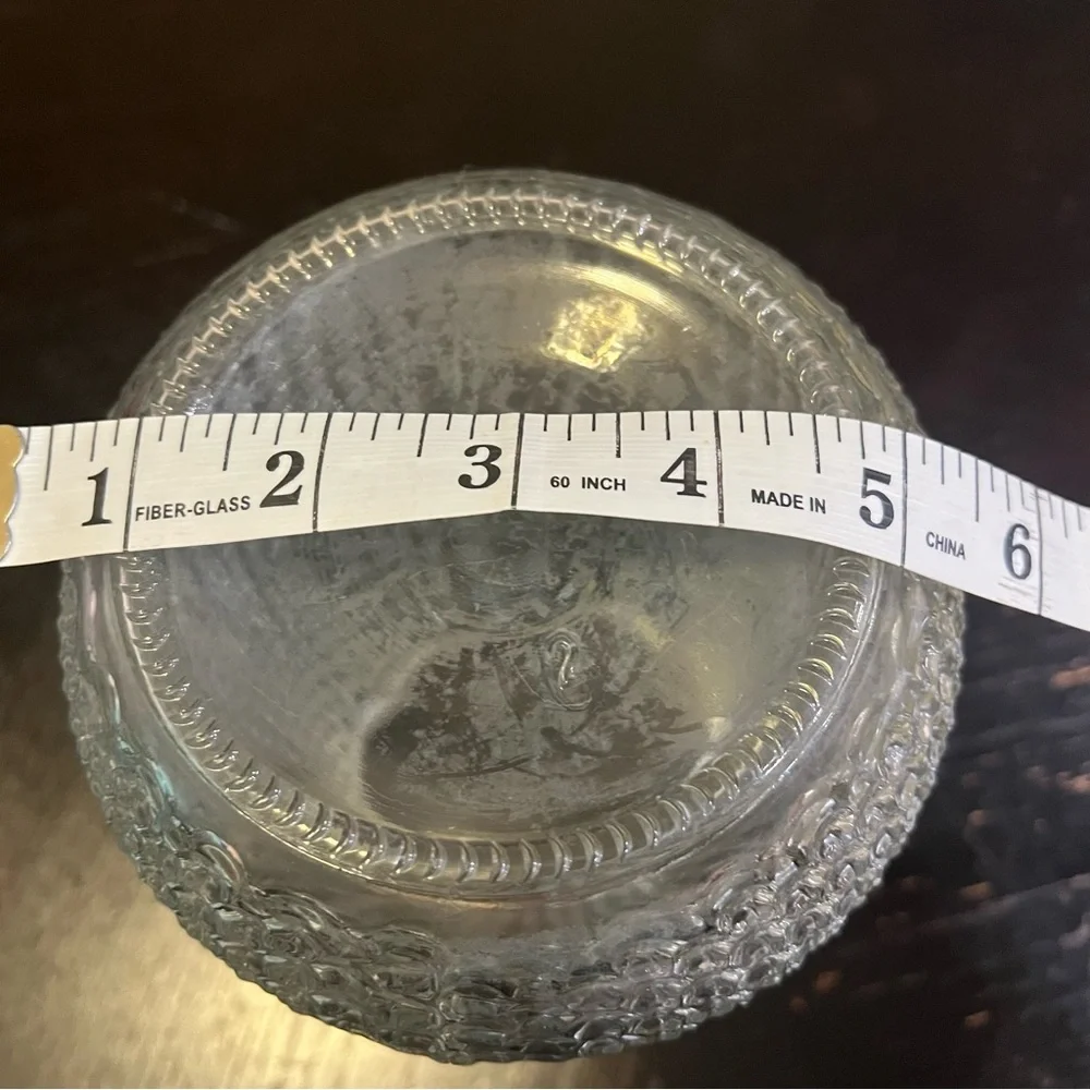 Textured Glass Vase - Clear 8 inches tall x 4.5 inches wide